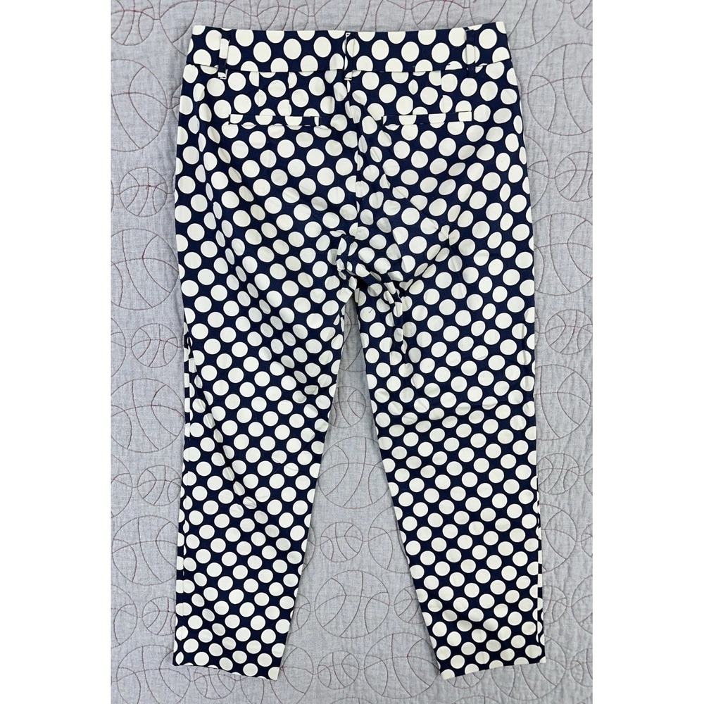 J.Crew City Fit Skimmer Cropped Pants Printed Polka Dot Pants / Women's Size 0 - Picture 3 of 7